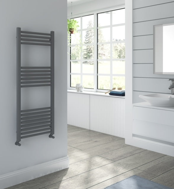 Anthracite Round Bar Towel Rail 800x500 BTU 1800