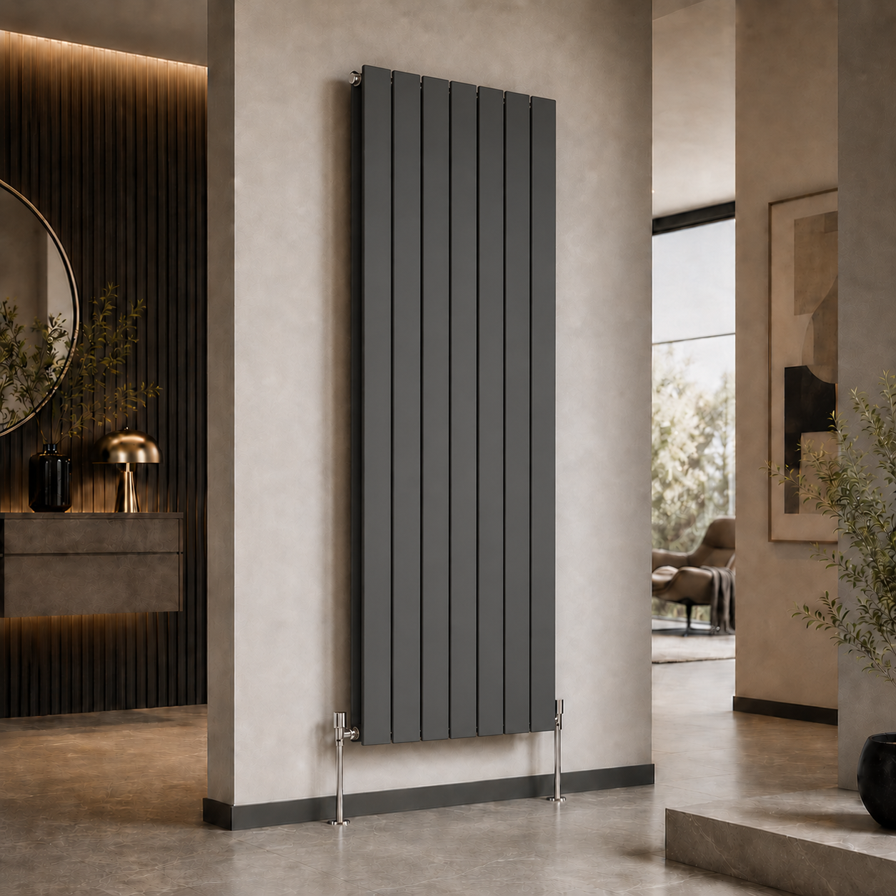 Flatco Double Vertical 1600x532 in Anthracite finish