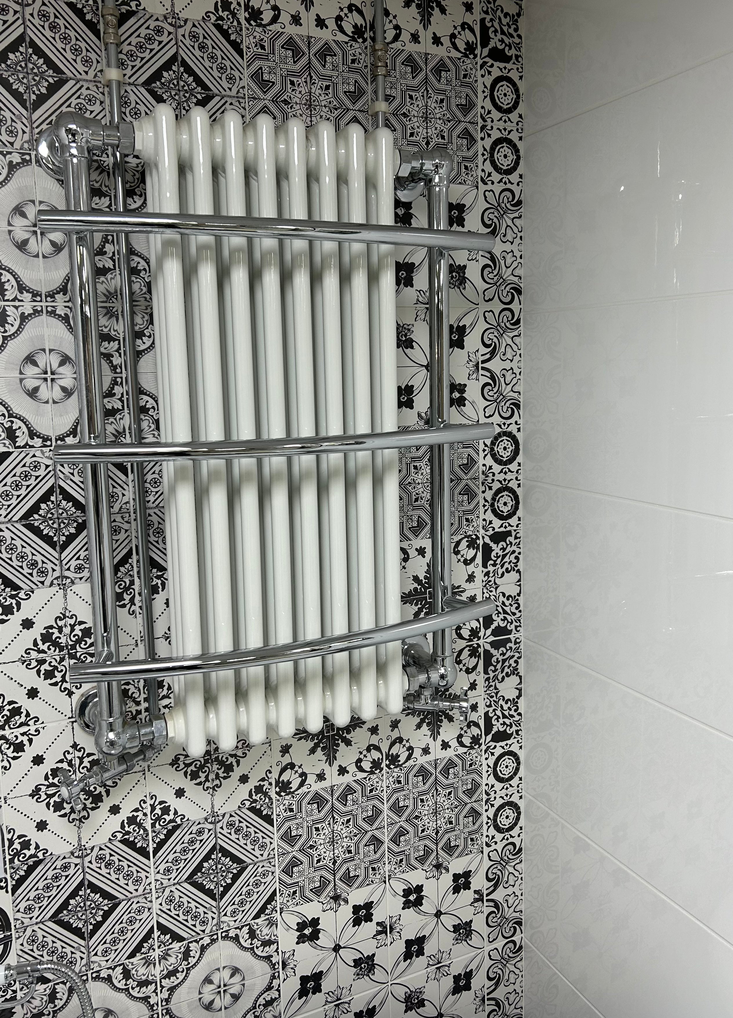 Chrome Hazel Towel Rail 1500x575x235 BTU 2534