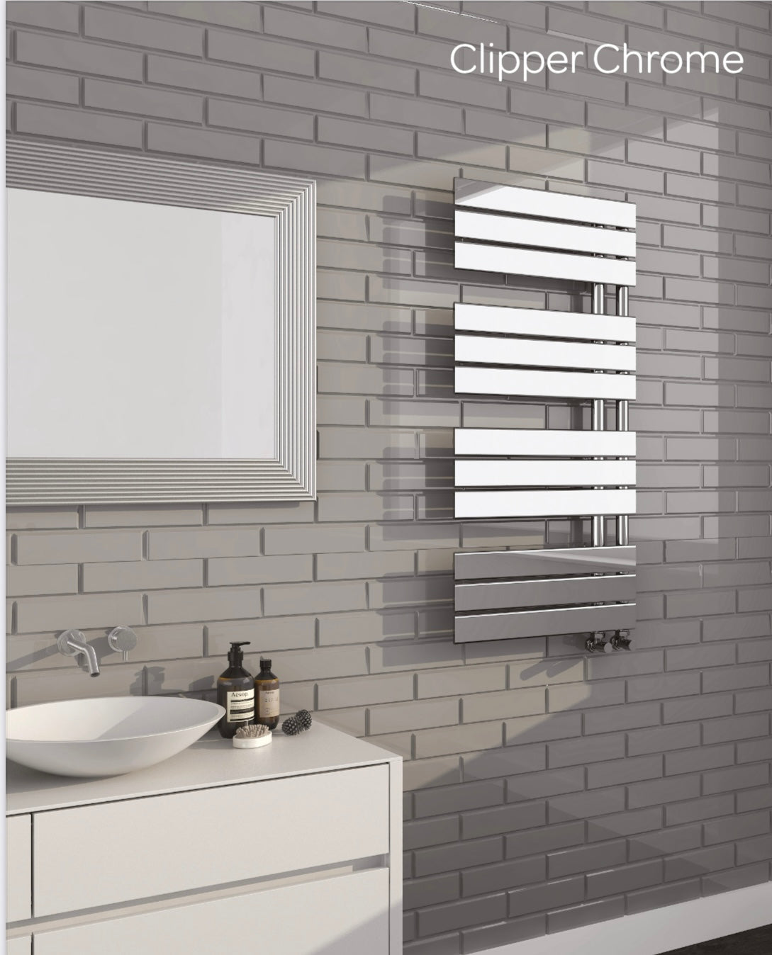 Chrome Clipper Towel Rail