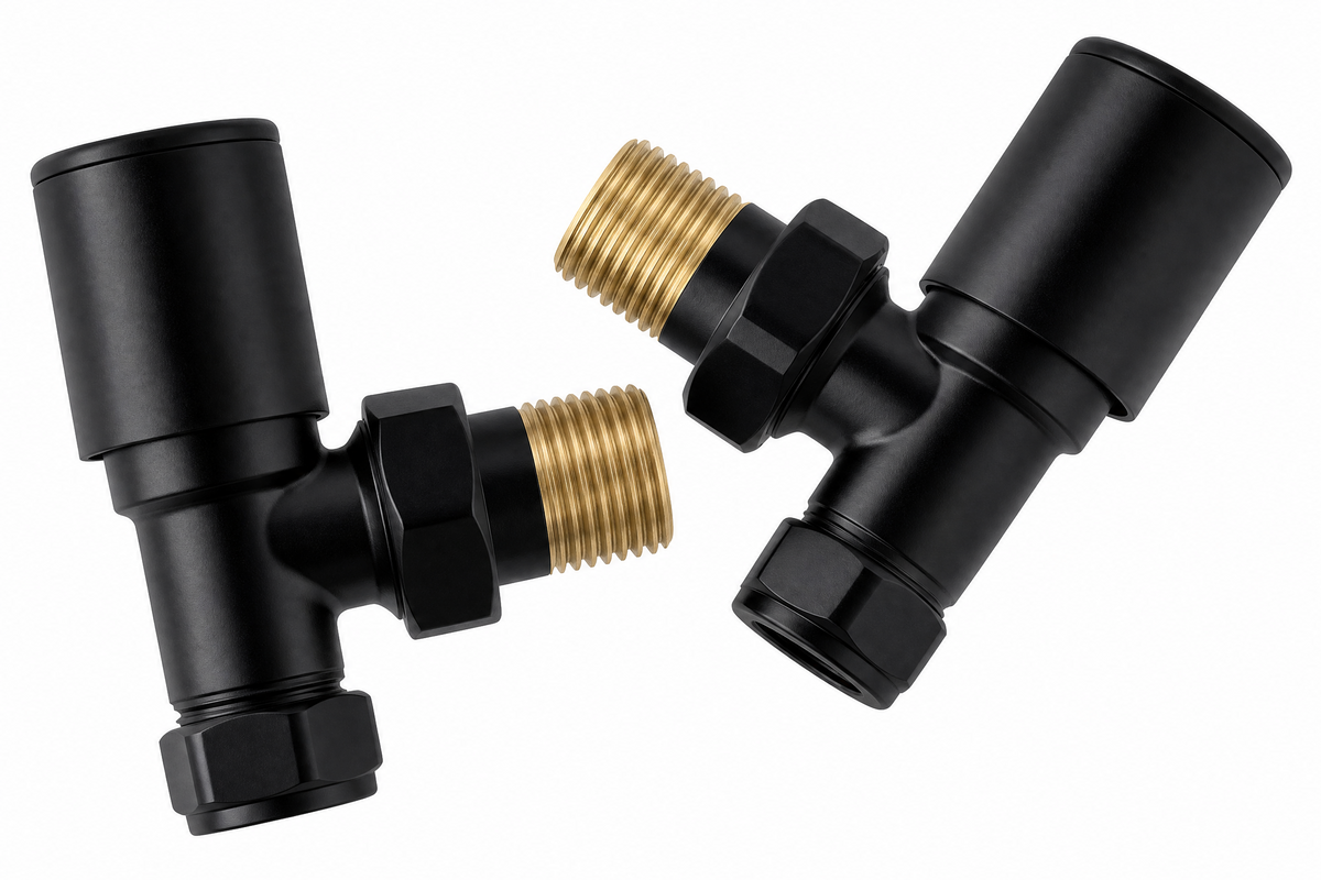 Modern Anthracite Angled Valves