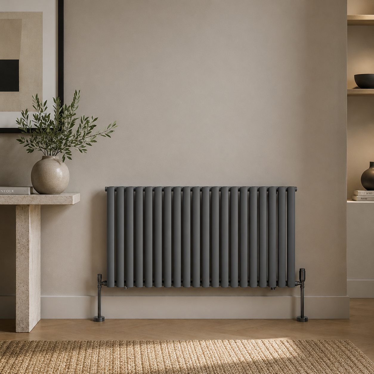 Ovalco Single Horizontal 600x1200 in Anthracite finish