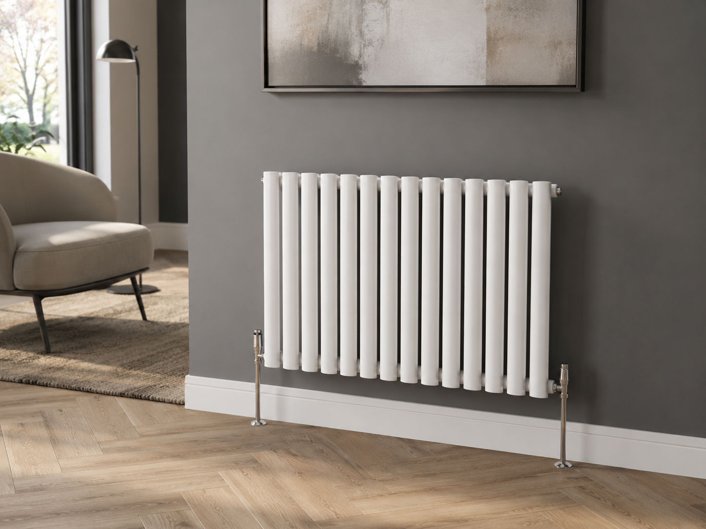 Ovalco Single Horizontal 600x780 in White finish