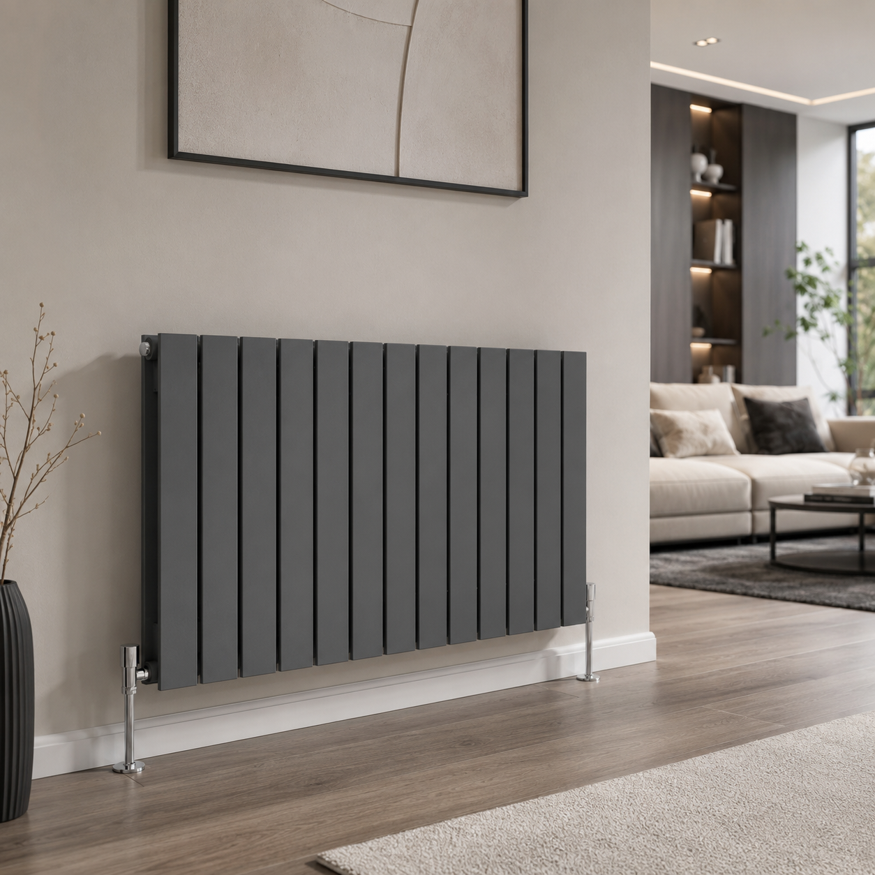 Flatco Double Horizontal 600x988 in Anthracite finish