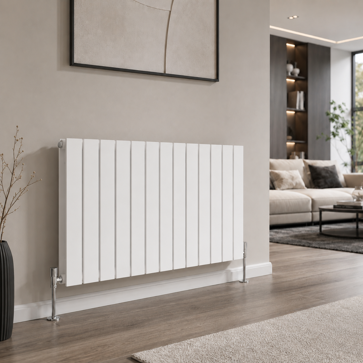 Flatco Double Horizontal 600x988 in White finish