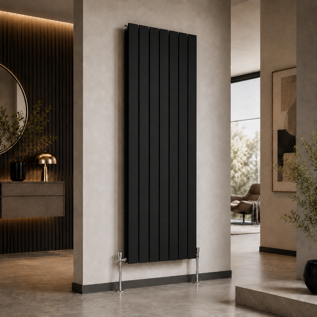 Flatco Double Vertical 1600x532 in Black finish