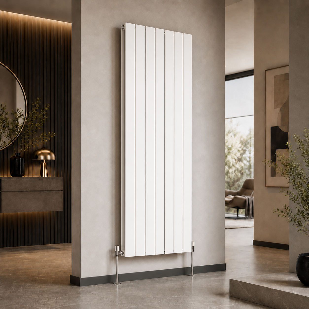 Flatco Double Vertical 1600x532 in White finish