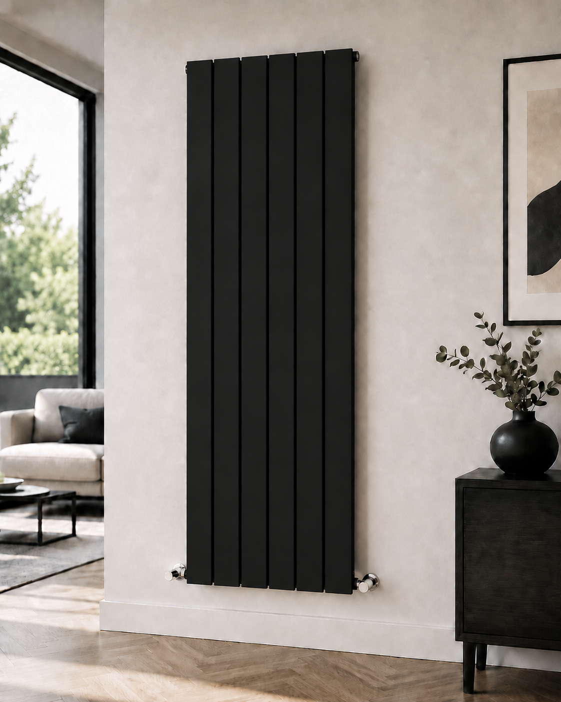 Flatco Single Vertical 1600x532 in Black finish