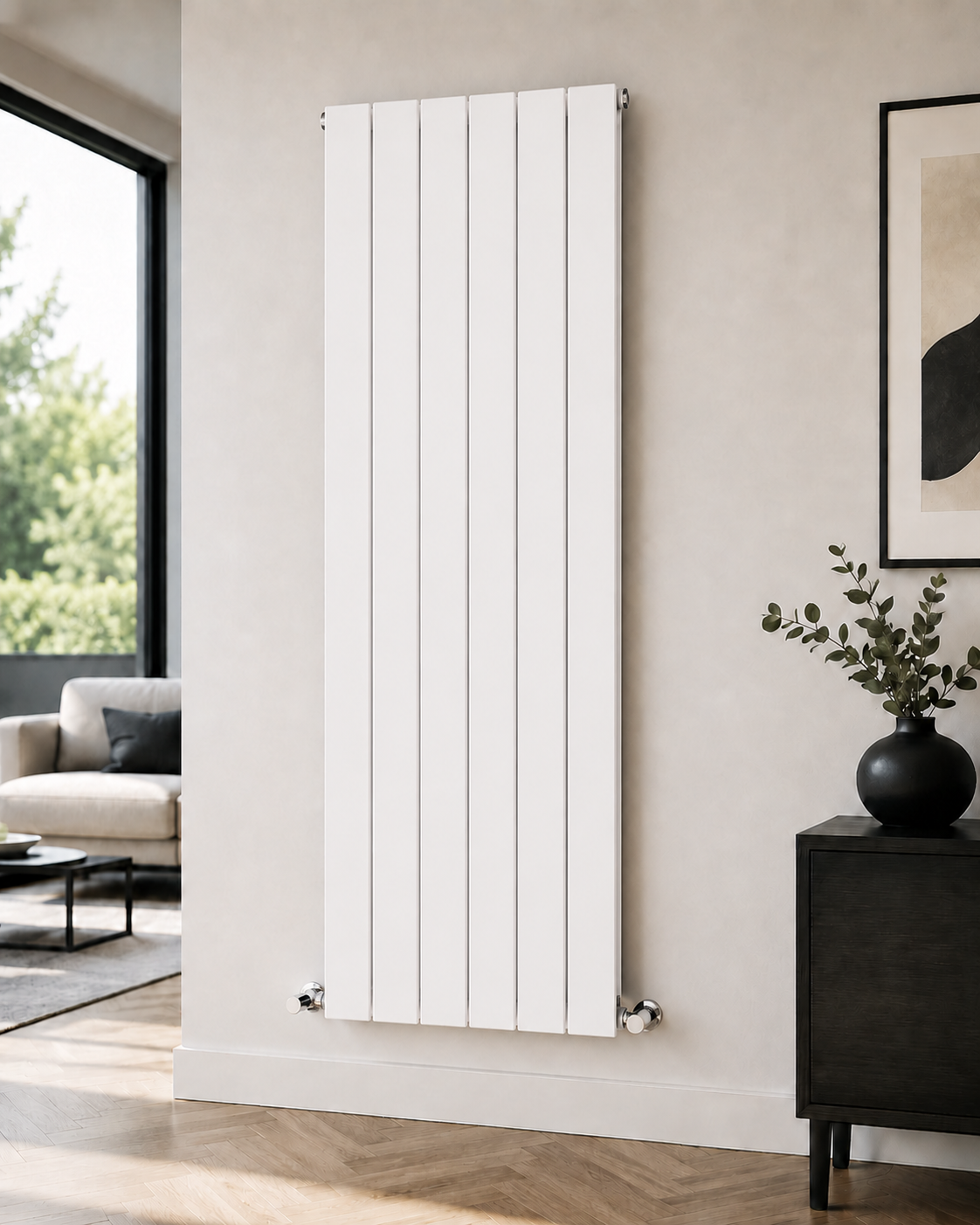 Flatco Single Vertical 1600x532 in White finish