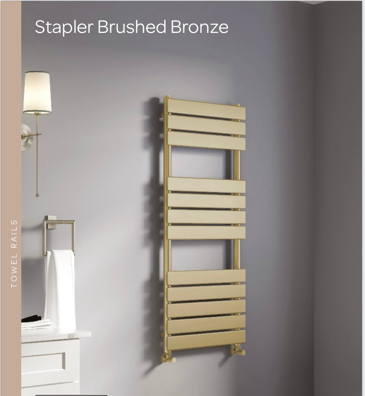 Stapler Brushed Bronze 1200 x 500  BTU 1491