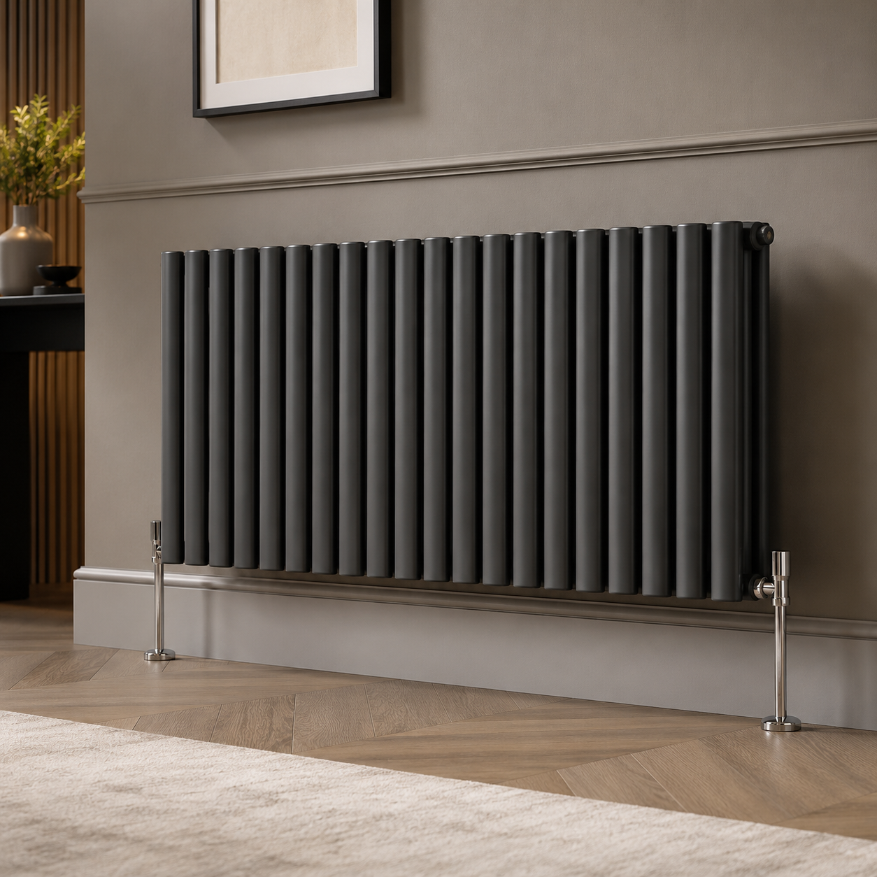 Ovalco Double Horizontal 600x1020 in Anthracite finish