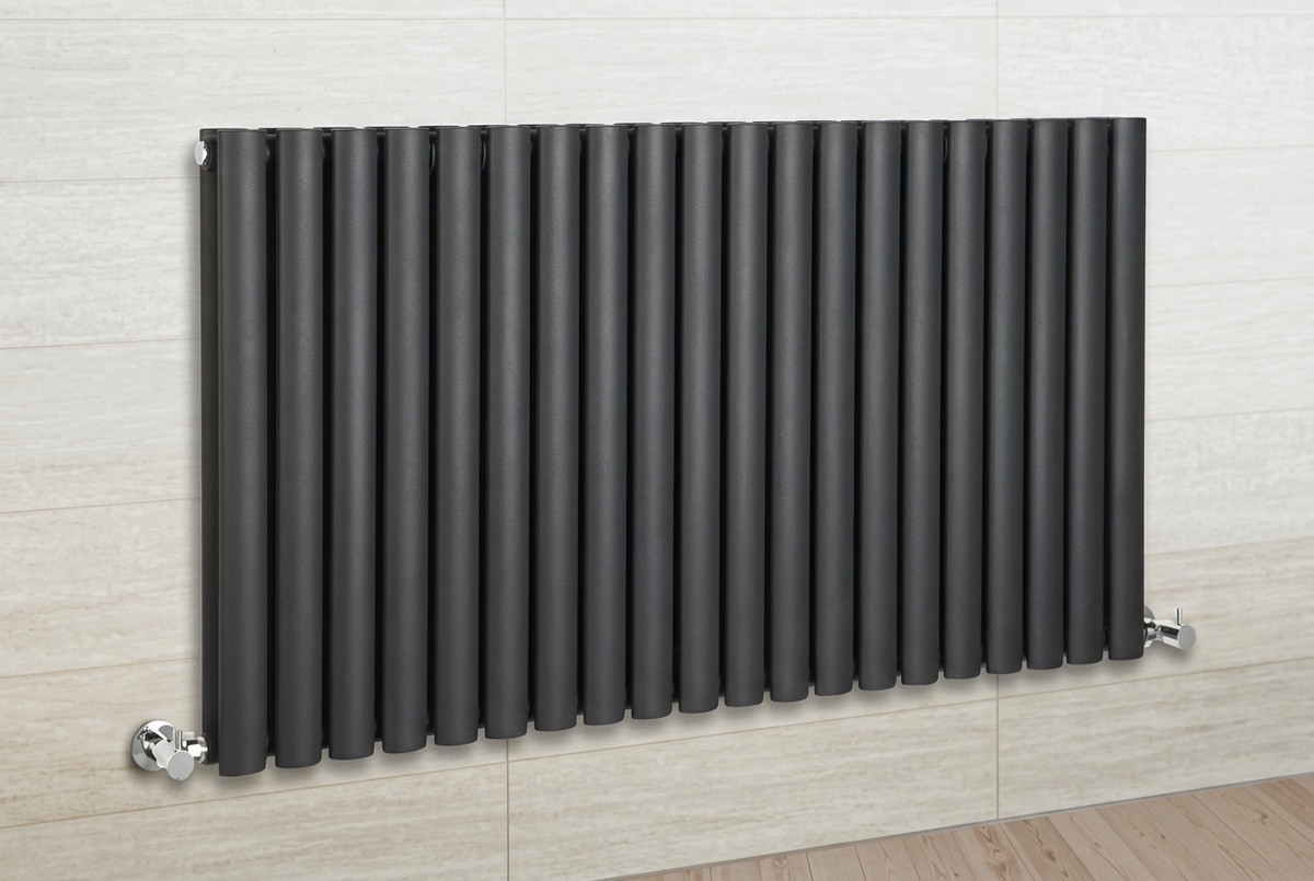 Anthracite Ovalco horizontal radiator