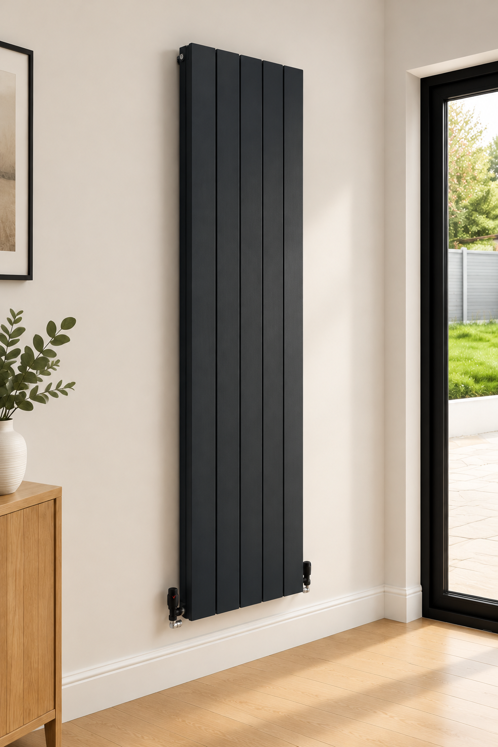 Designer Infinity Aluminium Vertical 1800(H) x466 (W) BTU 10125