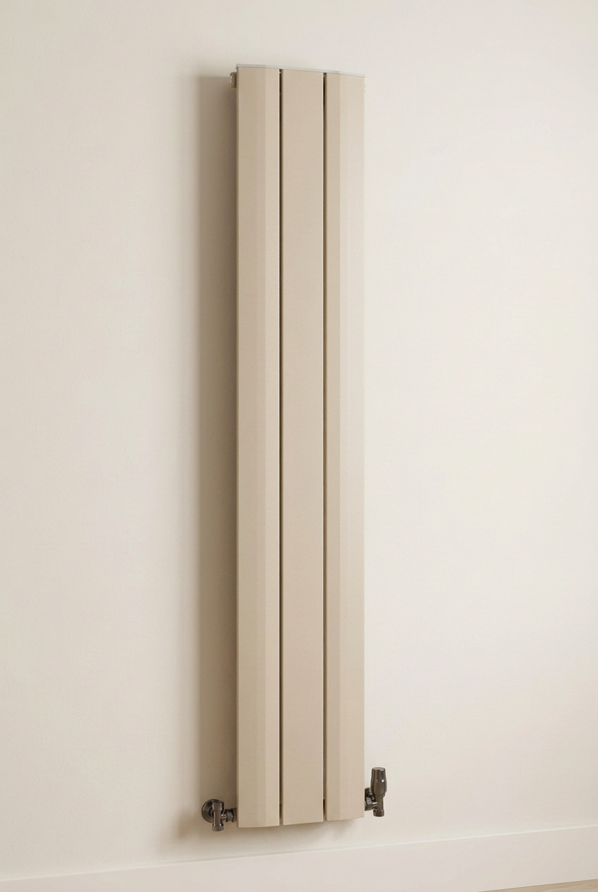 Latte cream vertical aluminium radiator